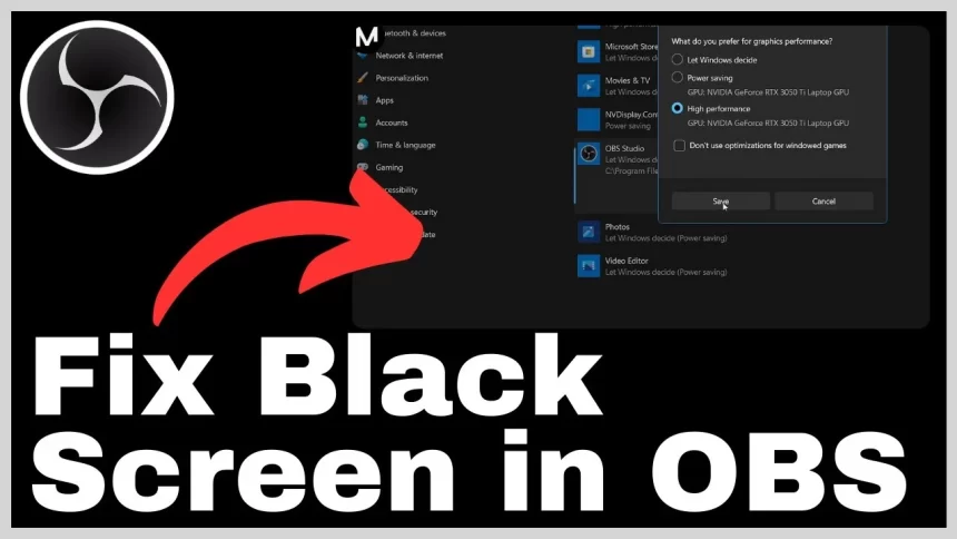 How to Fix OBS Outputting a Black Screen