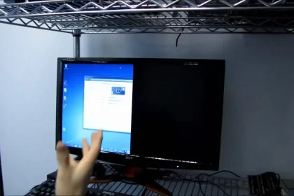 an image of black screen of monitor