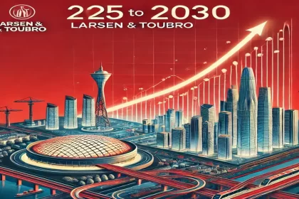 A graphic representation of Larsen & Toubro's aspirations for the period 2025 to 2030, highlighting their commitment to infrastructure development and urban progress