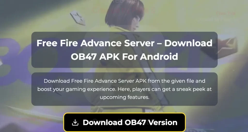 Free fire Advance server