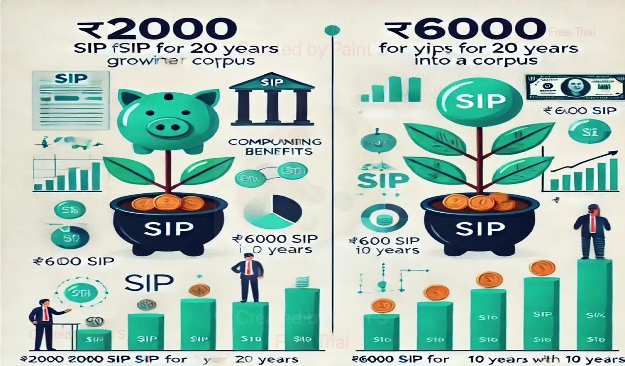 ₹2000 SIP for 20 Years vs ₹6000 SIP for 10 Years: Which Grows More?