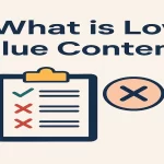 This infographic explains what low value content is in Google AdSense and provides clear solutions to avoid rejection, including writing unique articles, long-form content, proper formatting, and niche-focused blogging.